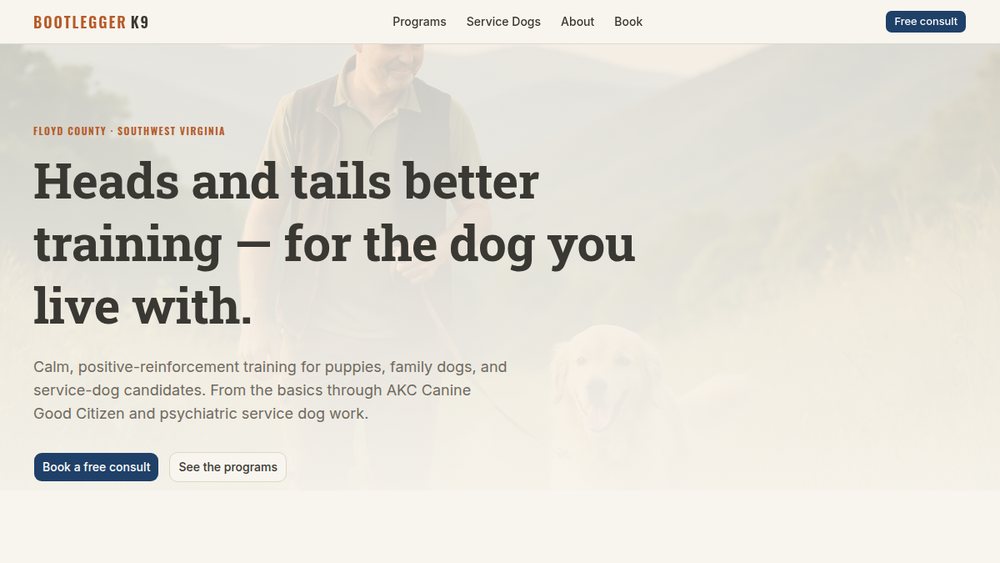 Bootlegger K-9 — homepage
