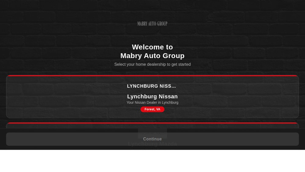 Mabry Auto Group — customer app