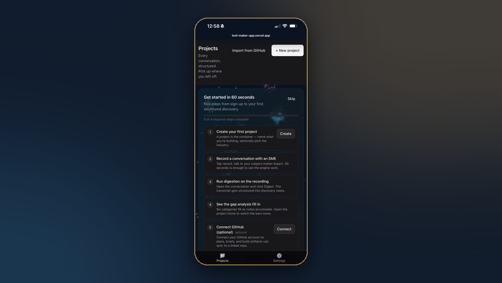 Toolwright — projects dashboard